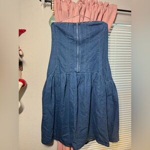 Strapless Denim Dress